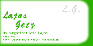 lajos getz business card